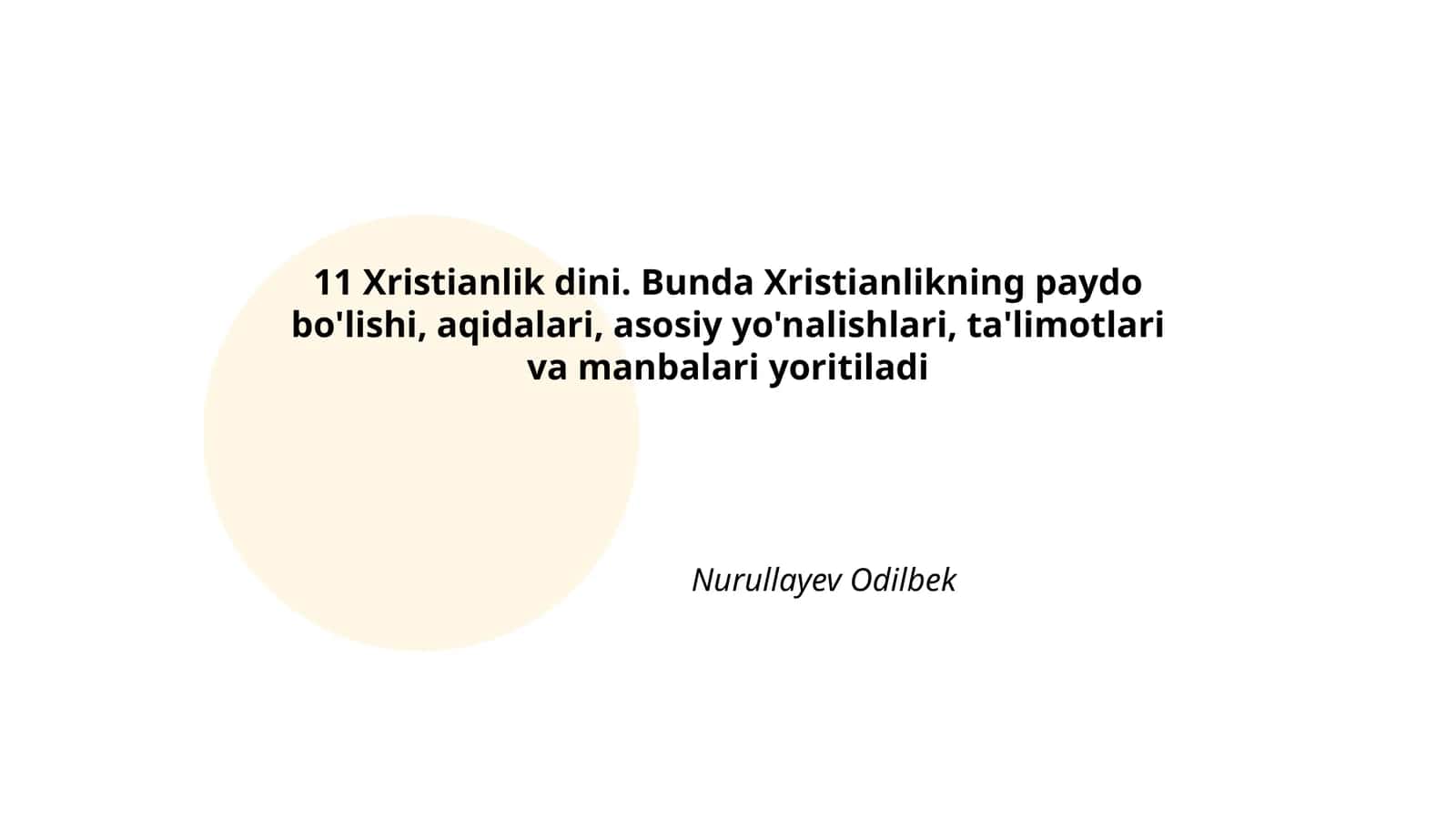 11 Xristianlik dini 1