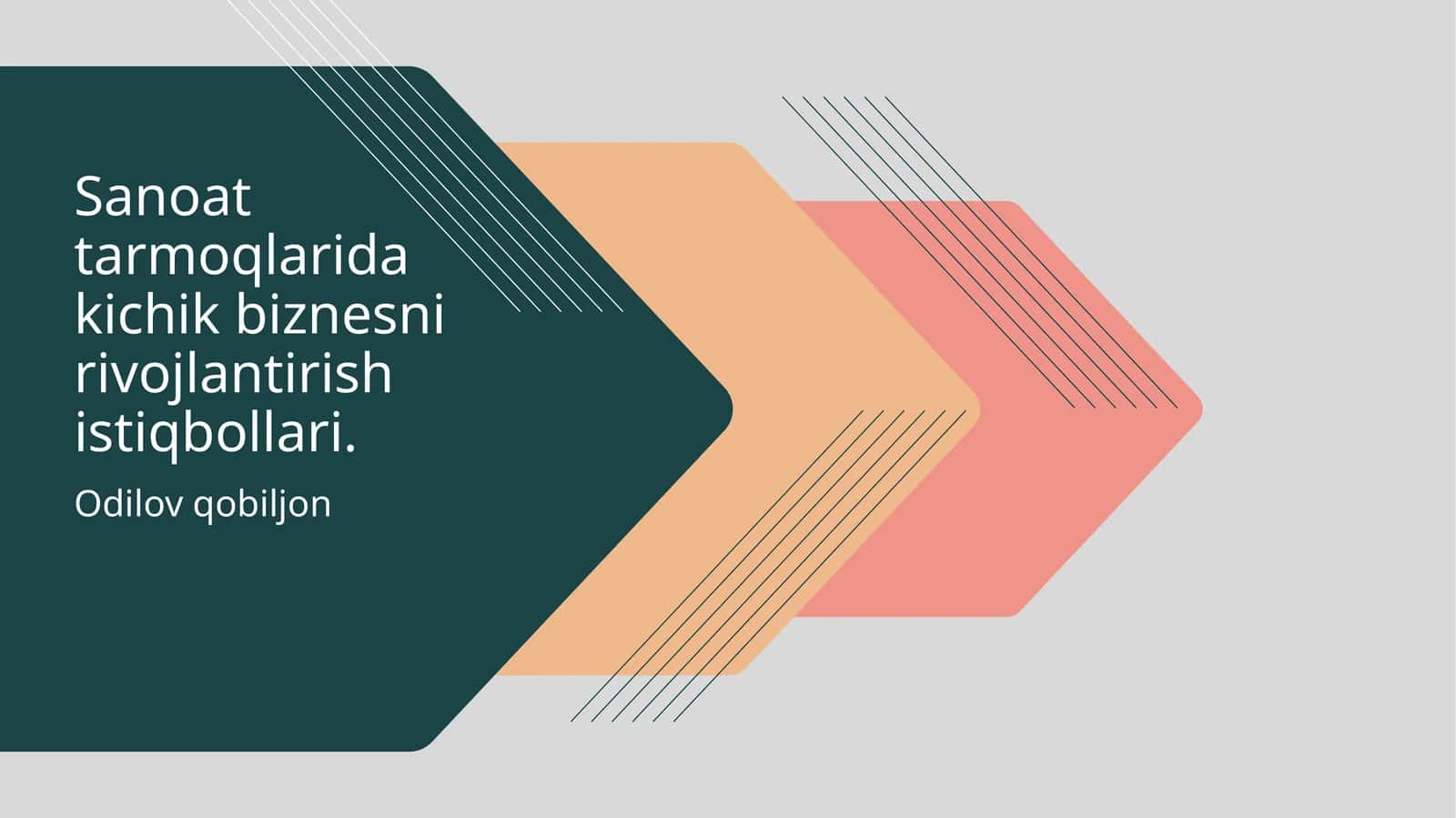 Kichik biznesni rivojlantirish istiqbollari 1