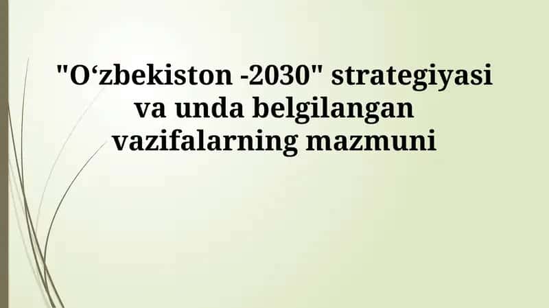 Oʻzbekiston -2030 strategiyasi 1
