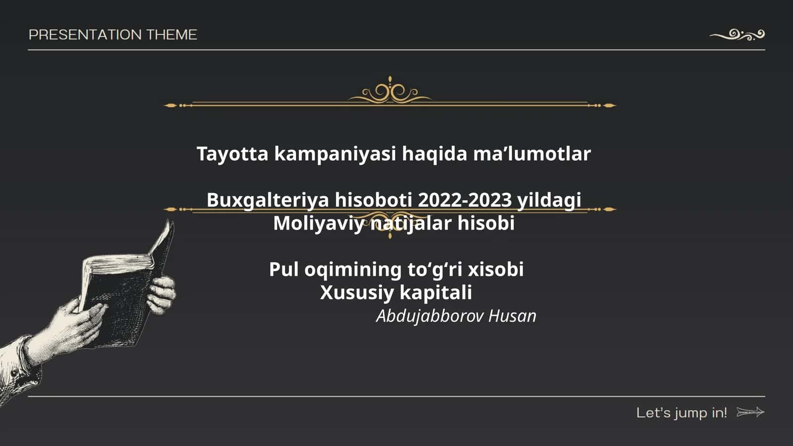 Tayotta kampaniyasi haqida maʼlumotlar 1