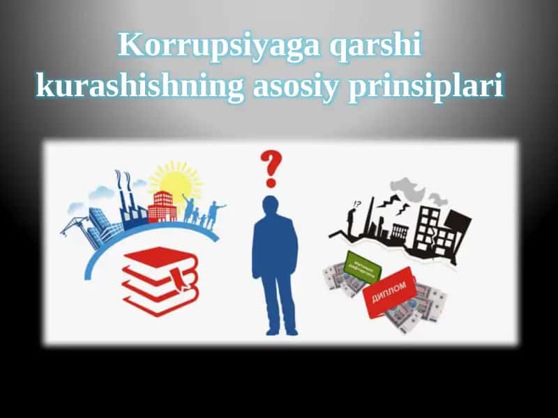 Korrupsiyaga qarshi kurashishning asosiy prinsiplari 1