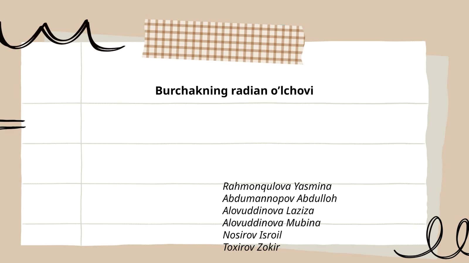 Burchakning radian o’lchovi 1