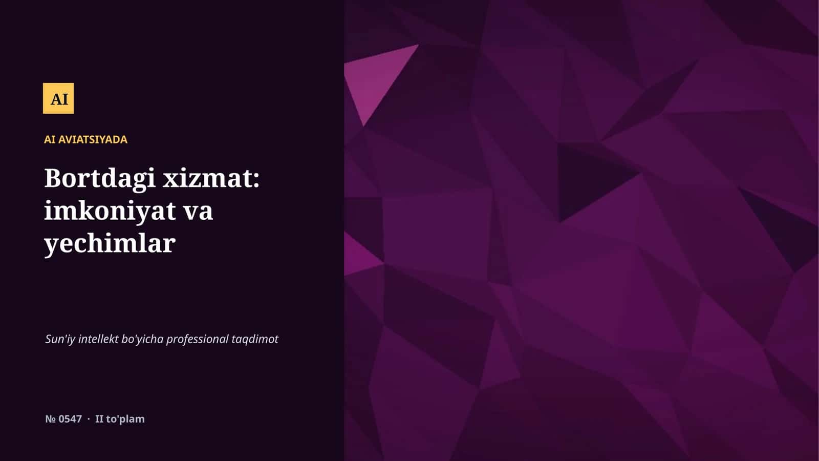Aviatsiyada AI 1