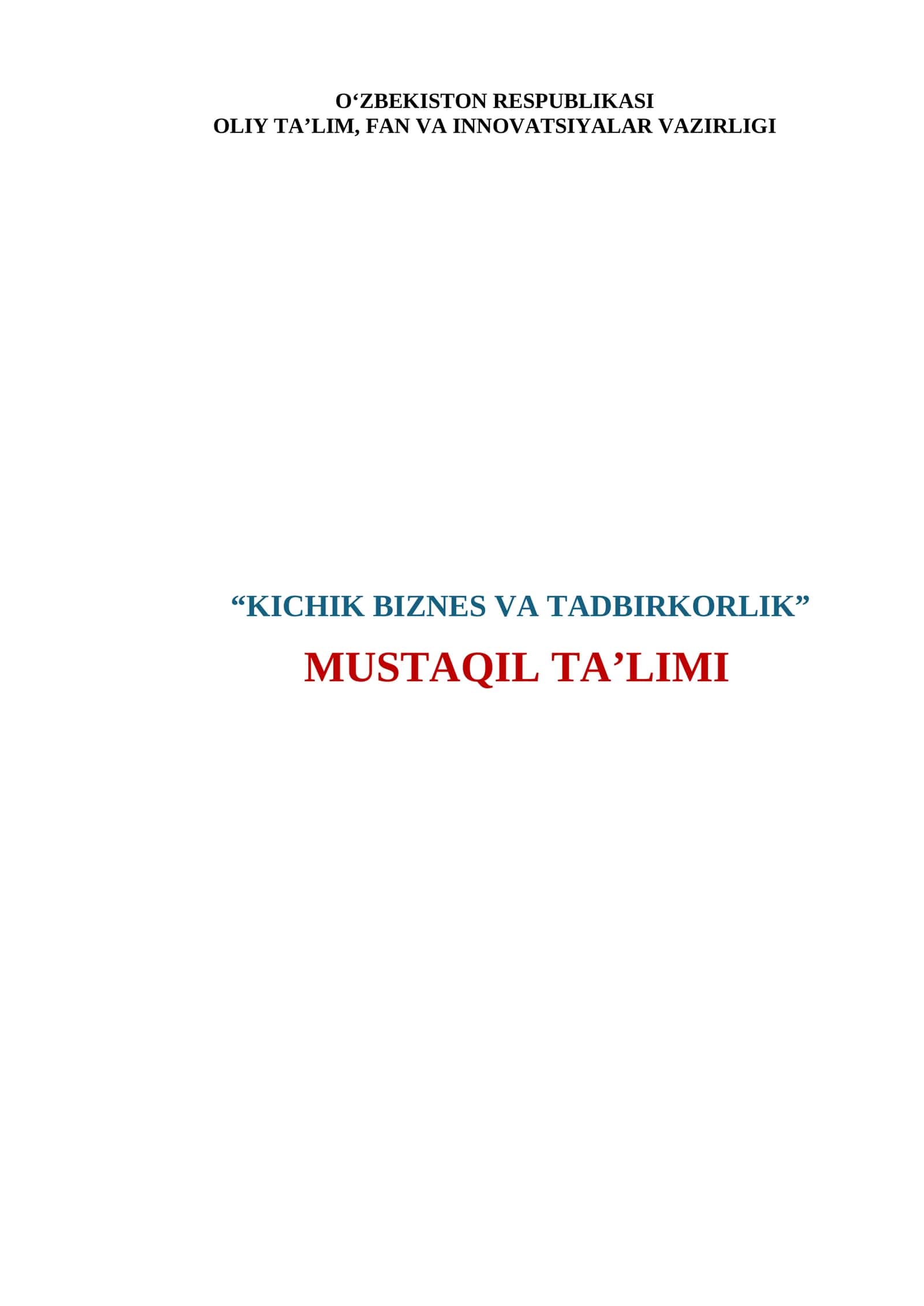 Kichik biznes faoliyatining tashkiliy-huquqiy shakllari 1