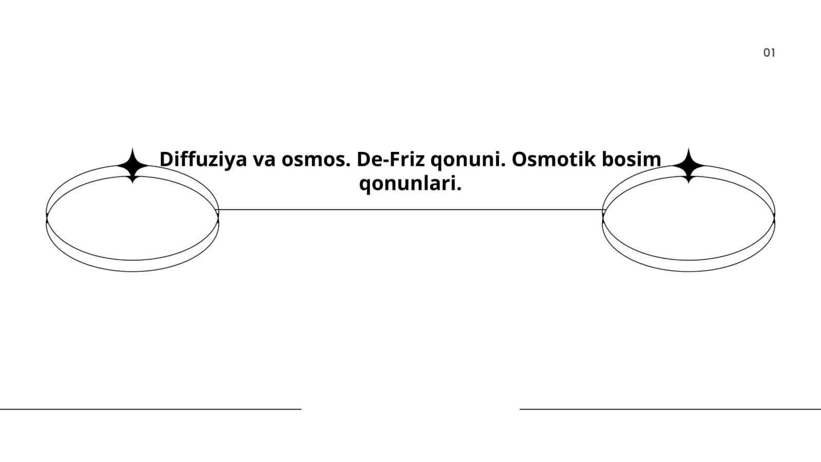 Diffuziya va osmos. De-Friz qonuni. Osmotik bosim qonunlari 1