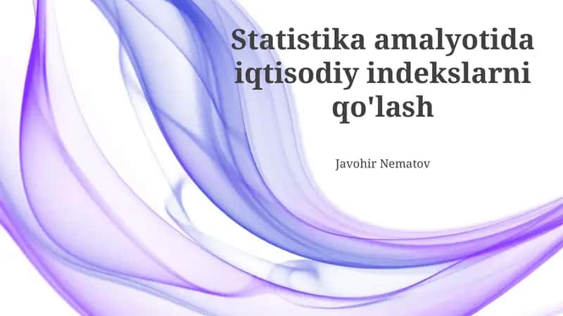 Indeks Tanlash va Ma'lumotlar Yig'ish 1