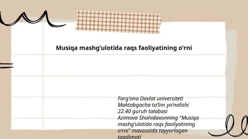 Musiqa mashgʻulotida raqs faoliyatining oʻrni 1