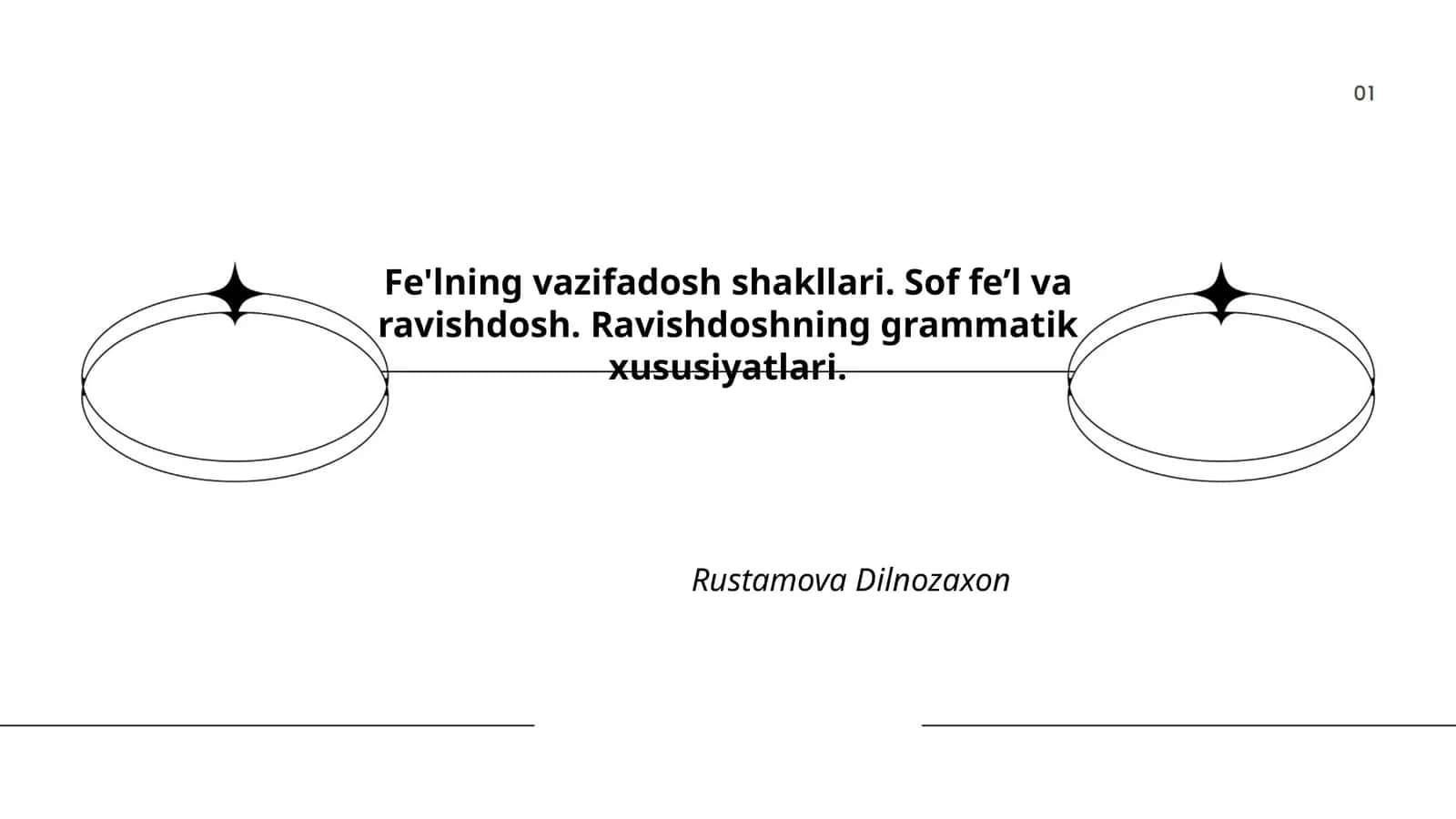 Fe'lning vazifadosh shakllari. Sof fe'l va ravishdosh. Ravishdoshning grammatik xususiyatlari 1