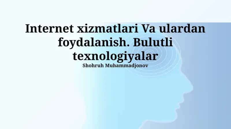 Bulut Xizmatlarining Modellari (SaaS, PaaS, IaaS) 1