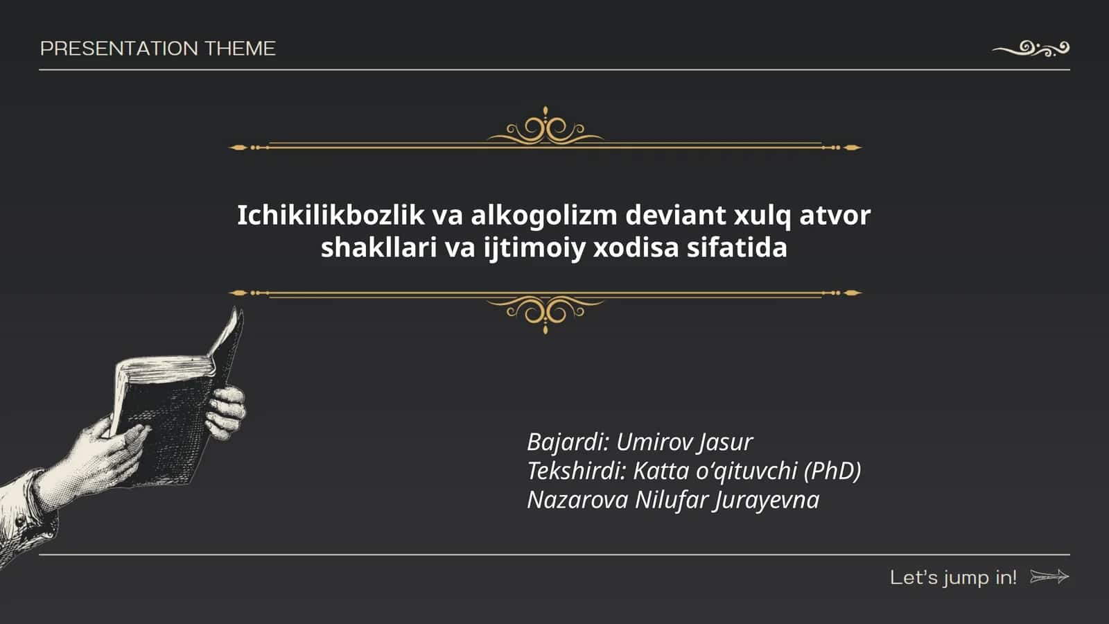 Ichikilikbozlik va alkogolizm deviant xulq atvor shakllari va ijtimoiy xodisa sifatida 1