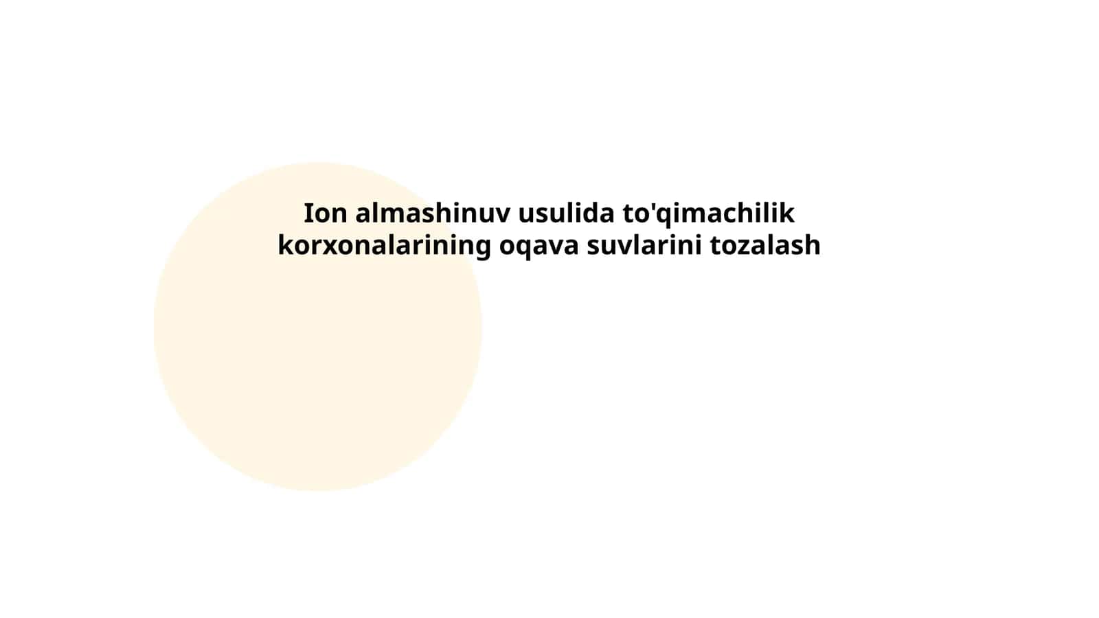 Ion almashinuv usulida to'qimachilik korxonalarining oqava suvlarini tozalash 1
