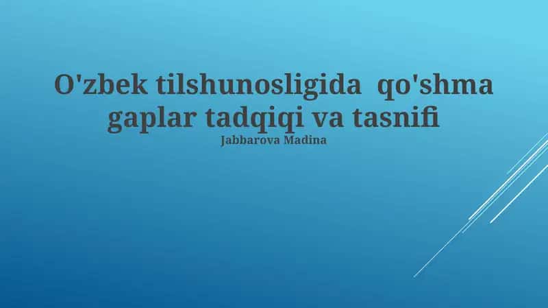 O'zbek tilshunosligida qo'shma gaplar tadqiqi va tasnifi 1