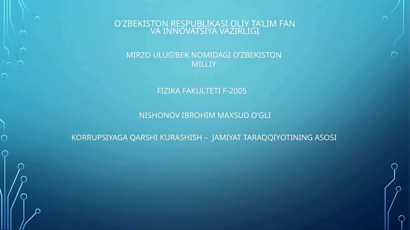 Korrupsiyaga Qarshi Kurashish – Jamiyat Taraqqiyotining Asosi 1