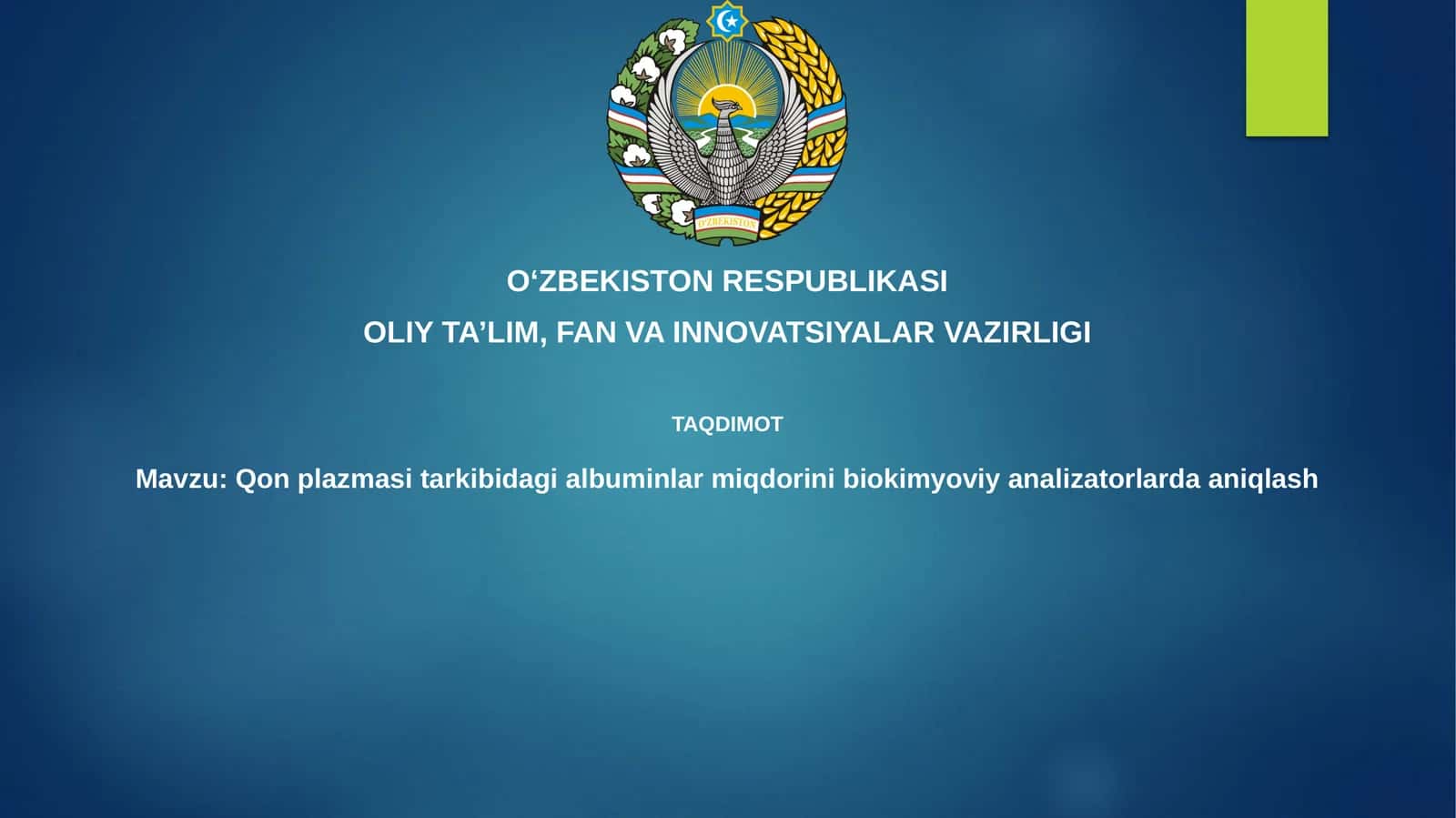 Qonplazma sitarkibida gliserinni aniqlash 1