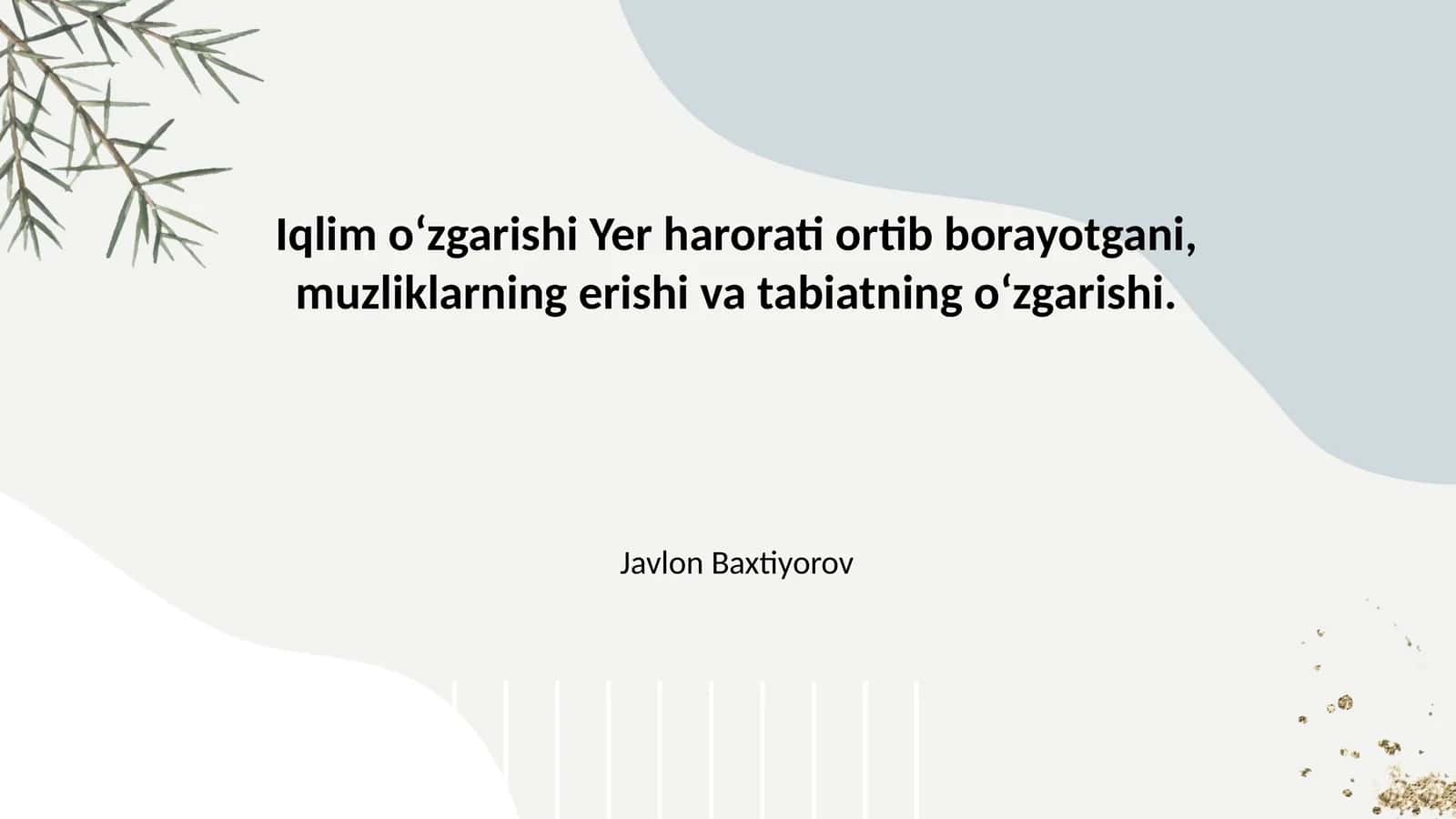 Iqlim o‘zgarishi 1