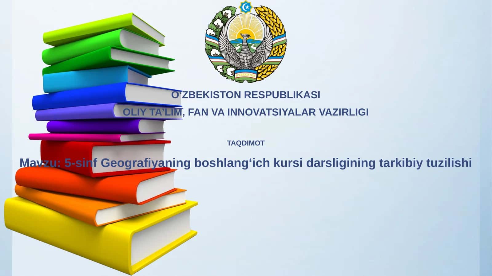 Geografiya fanining boshlang'ich kursi 1