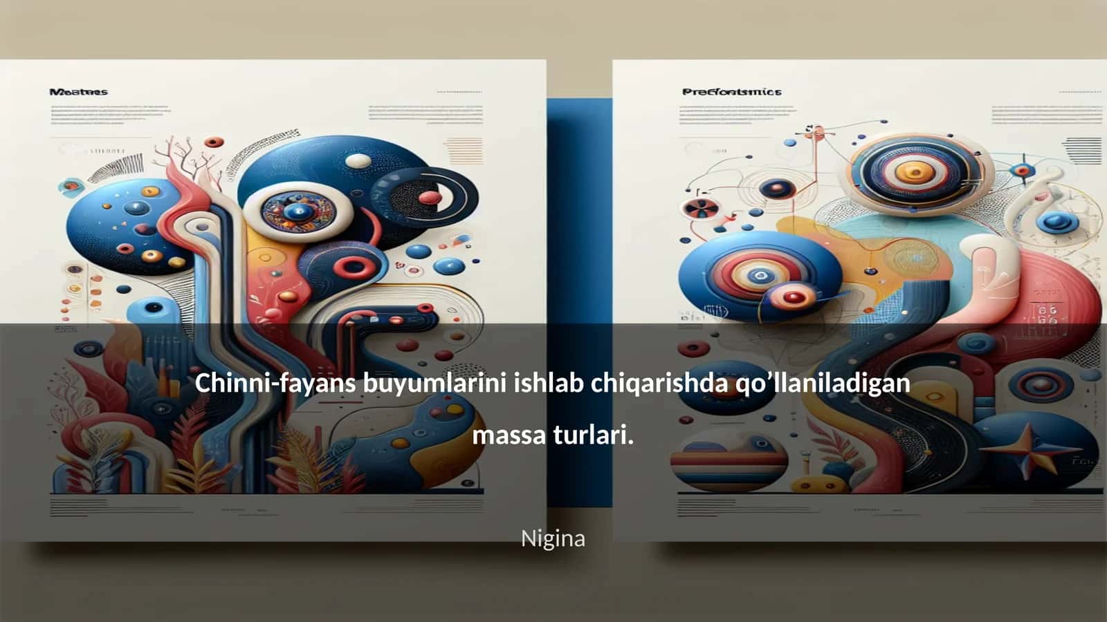 Chinni-fayans buyumlarini ishlab chiqarishda qo’llaniladigan massa turlari 1