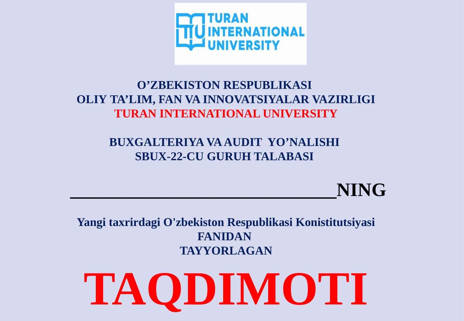 Yangi taxrirlangan konstitutsiyada tashqi siyosat 1