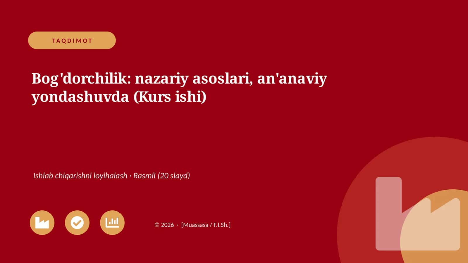 Bog'dorchilik: nazariy asoslari, an'anaviy yondashuvda (Kurs ishi) 1