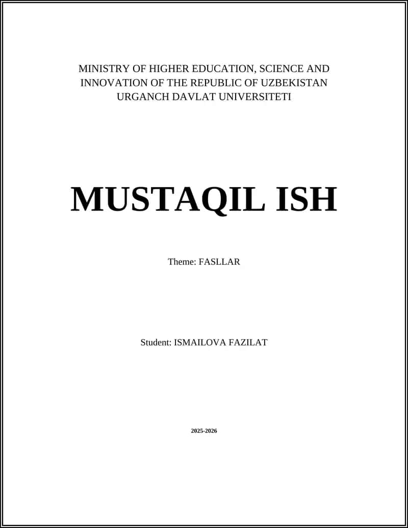 FASLLAR 1