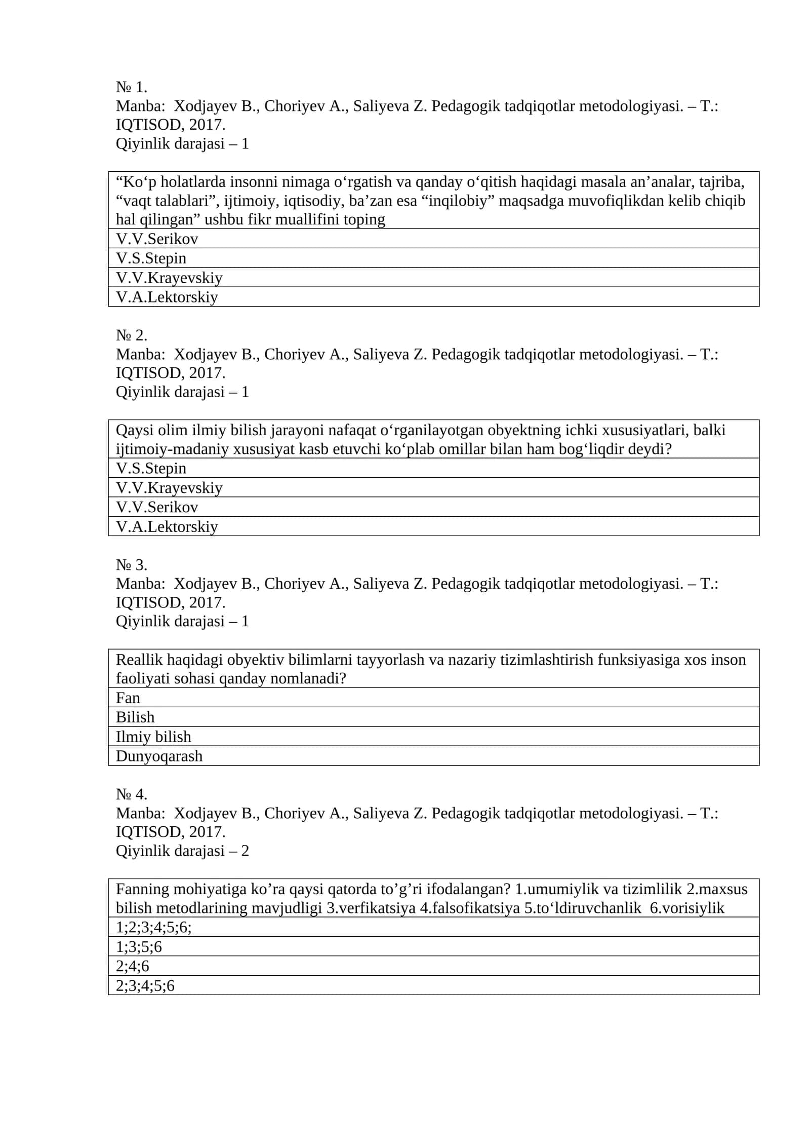 Pedagogik tadqiqotlar metodologiyasi 1