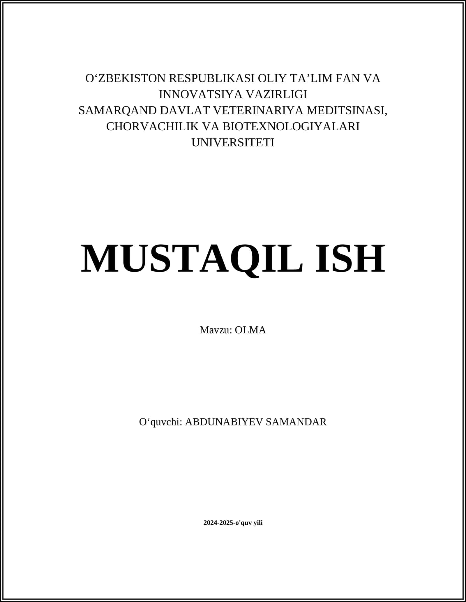 OLMA 1