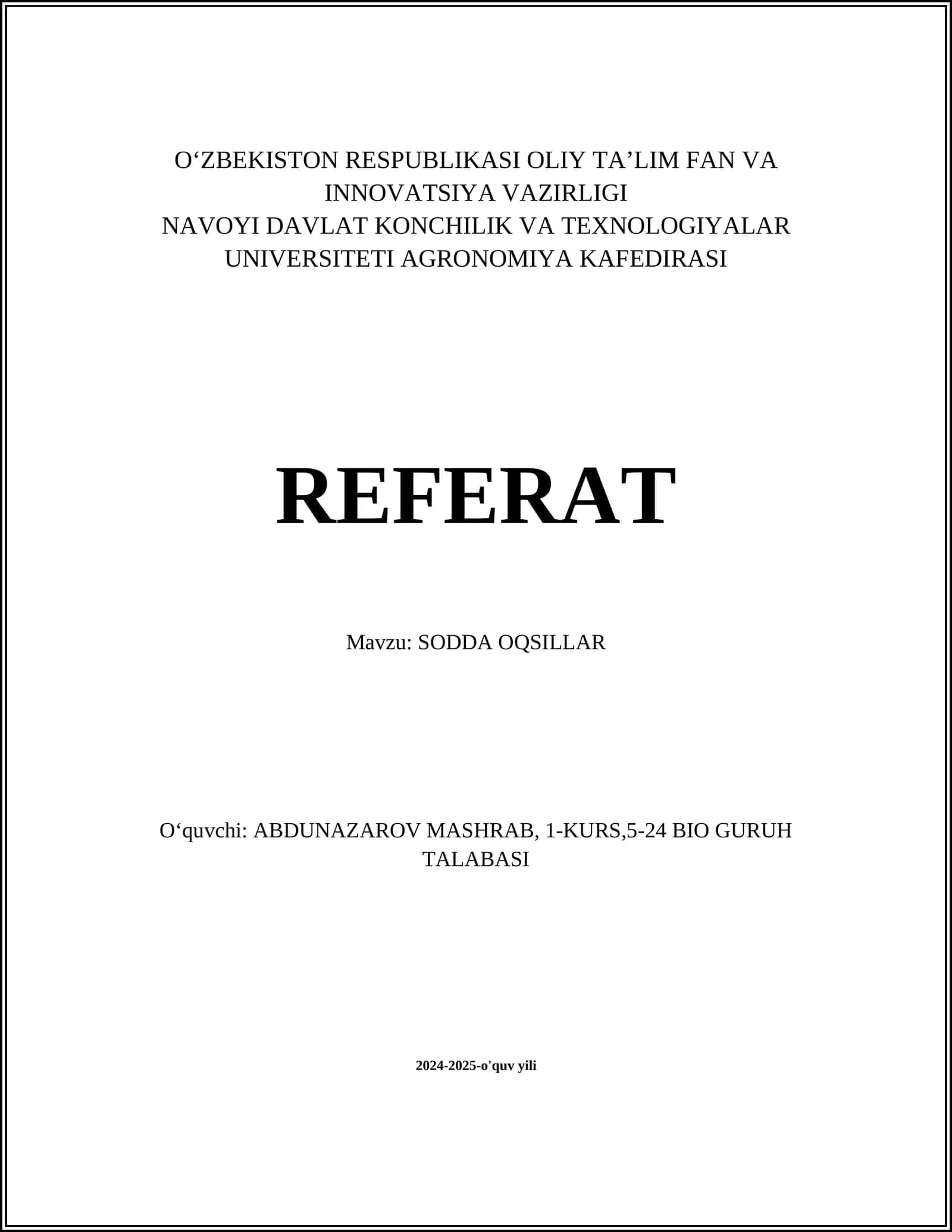 Sodda Oqsillar 1