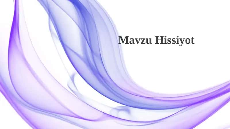Hissiyot 1