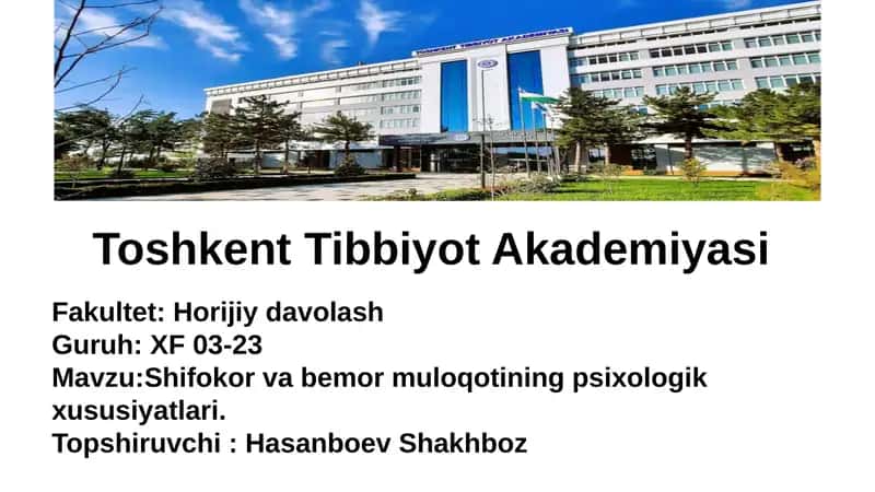 Shifokor va bemor muloqotining psixologik xususiyatlari 1