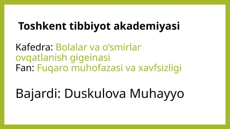 DOZIMETRIYA METODLARI. DOZIMETRIK ASBOBLAR TASNIFI. 1