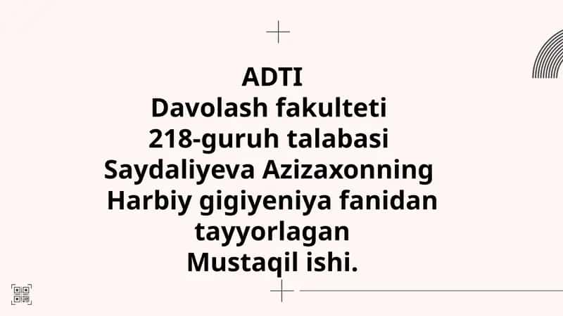Ovqat mahsulotlarining sifatini gigiyenik baholash 1