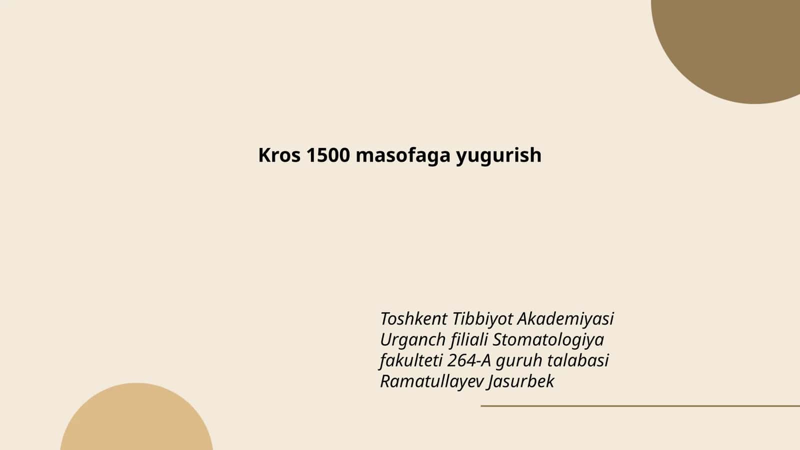 Kros 1500 masofaga yugurish 1