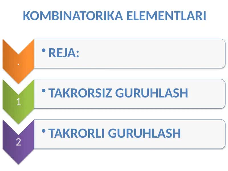 KOMBINATORIKA ELEMENTLARI 1