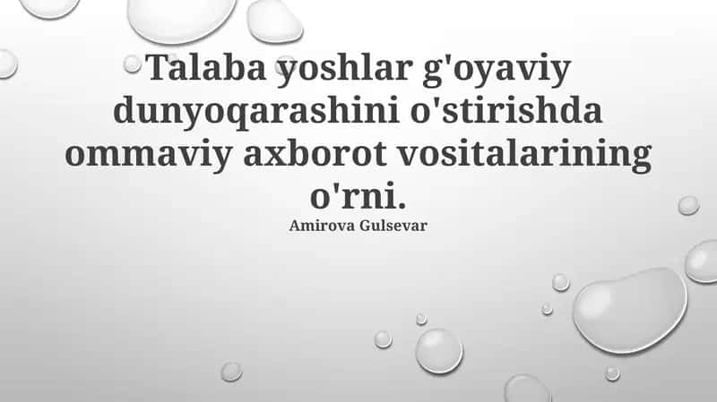 Ommaviy axborot vositalarining ta'siri 1