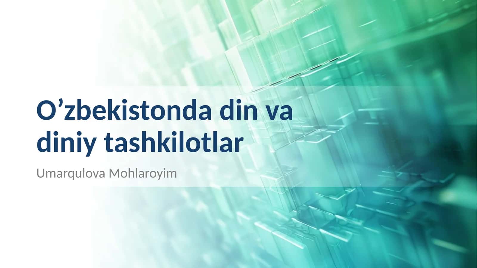 O’zbekistonda din va diniy tashkilotlar 1
