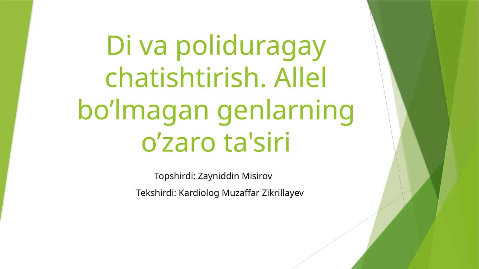Di va Poliduragay chatishtirish 1