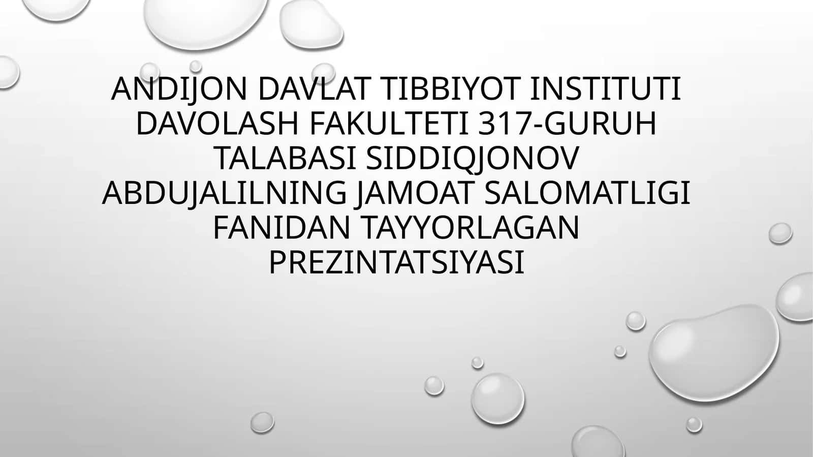 Болалар саломатлигини муҳофаза қилиш 1