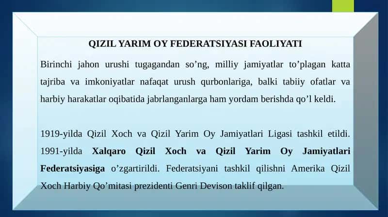 QIZIL YARIM OY FEDERATSIYASI FAOLIYATI 1