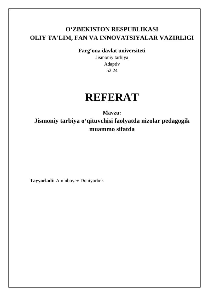 Jismoniy tarbiya darslari 1
