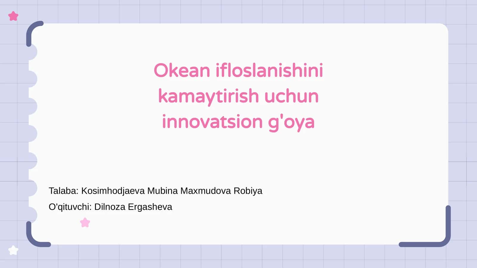 Okean ifloslanishini kamaytirish uchun innovatsion g'oya 1