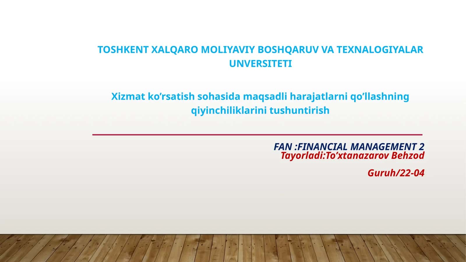 Financial Management2 1