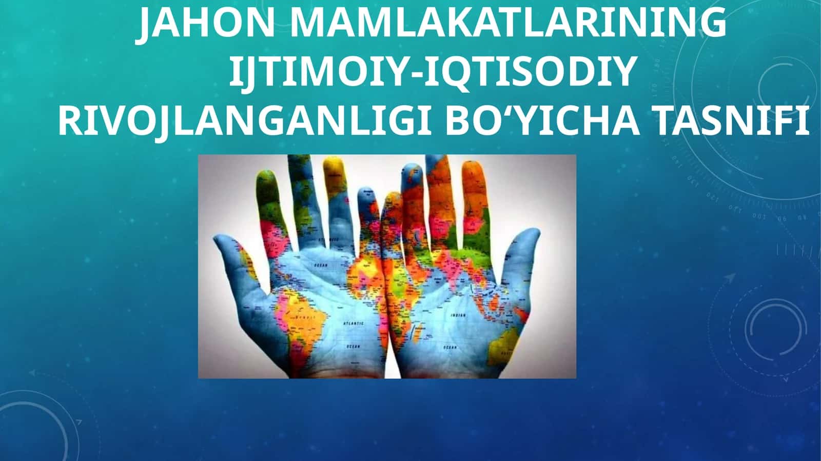 Jahon mamlakatlarining ijtimoiy-iqtisodiy rivojlanish bosqichi tasnifi 1