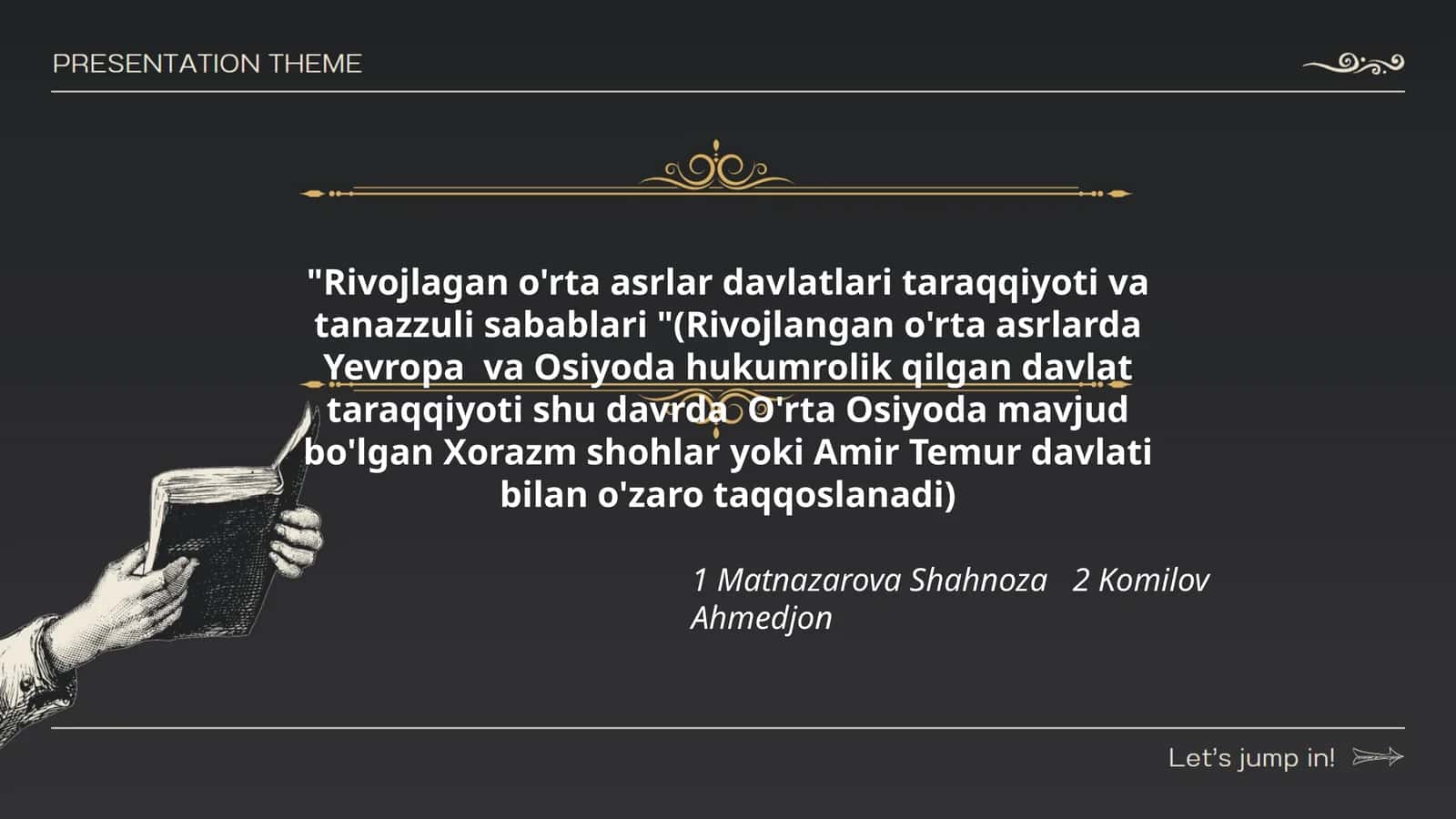 Rivojlagan o'rta asrlar davlatlari taraqqiyoti va tanazzuli sabablari 1