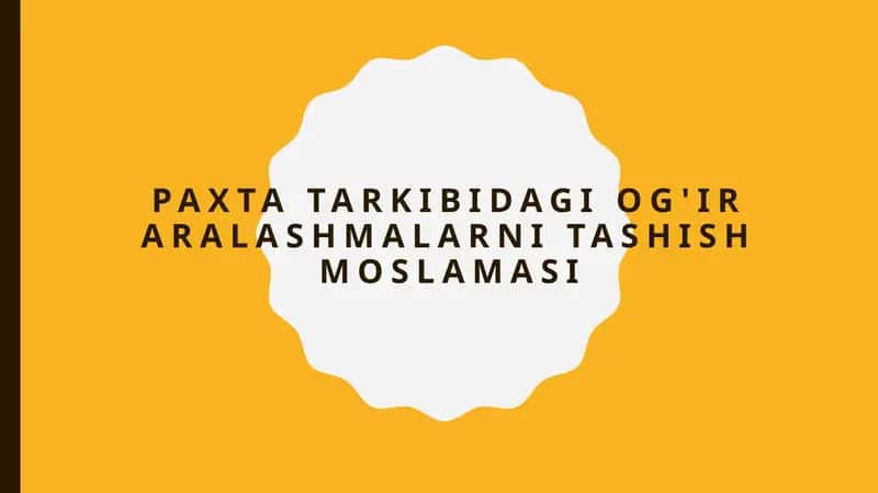 og'ir aralashmalarni tashish moslamasi 1