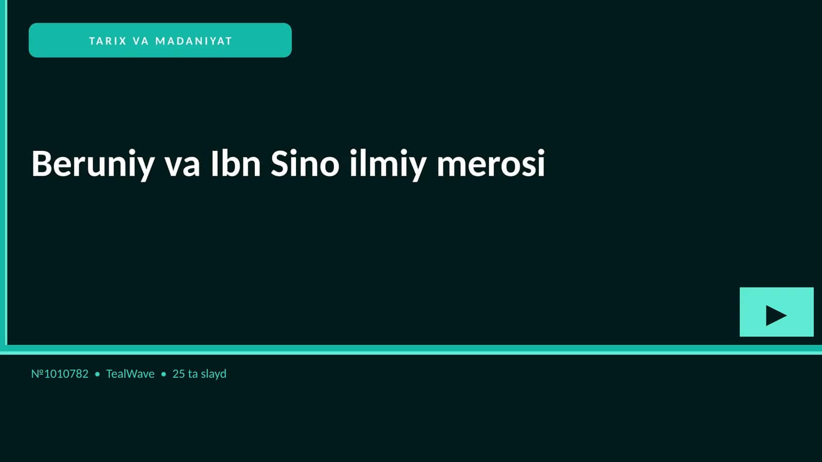Beruniy va Ibn Sino ilmiy merosi 1