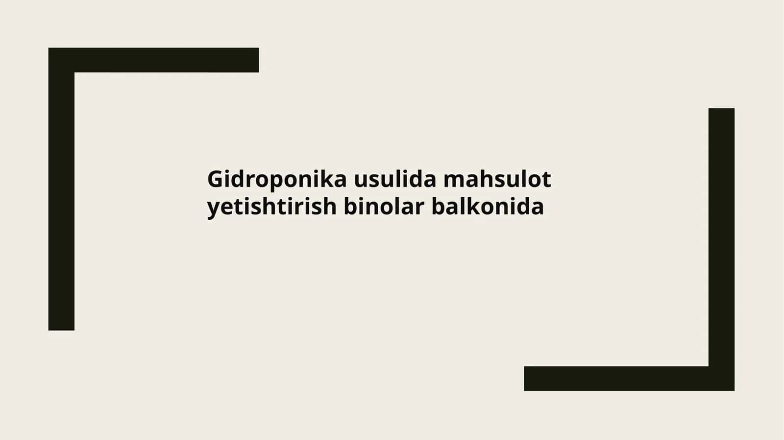 Gidroponika usulida mahsulot yetishtirish binolar balkonida 1