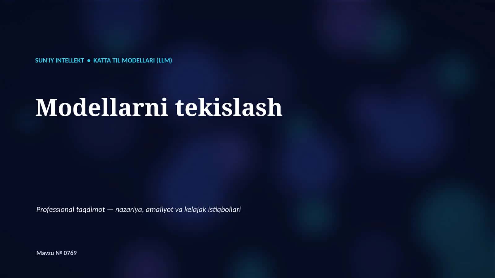 Katta til modellari (LLM) 1