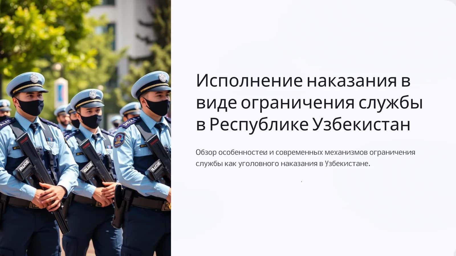 Исполнение наказания в виде ограничения службы в Республике Узбекистан 1