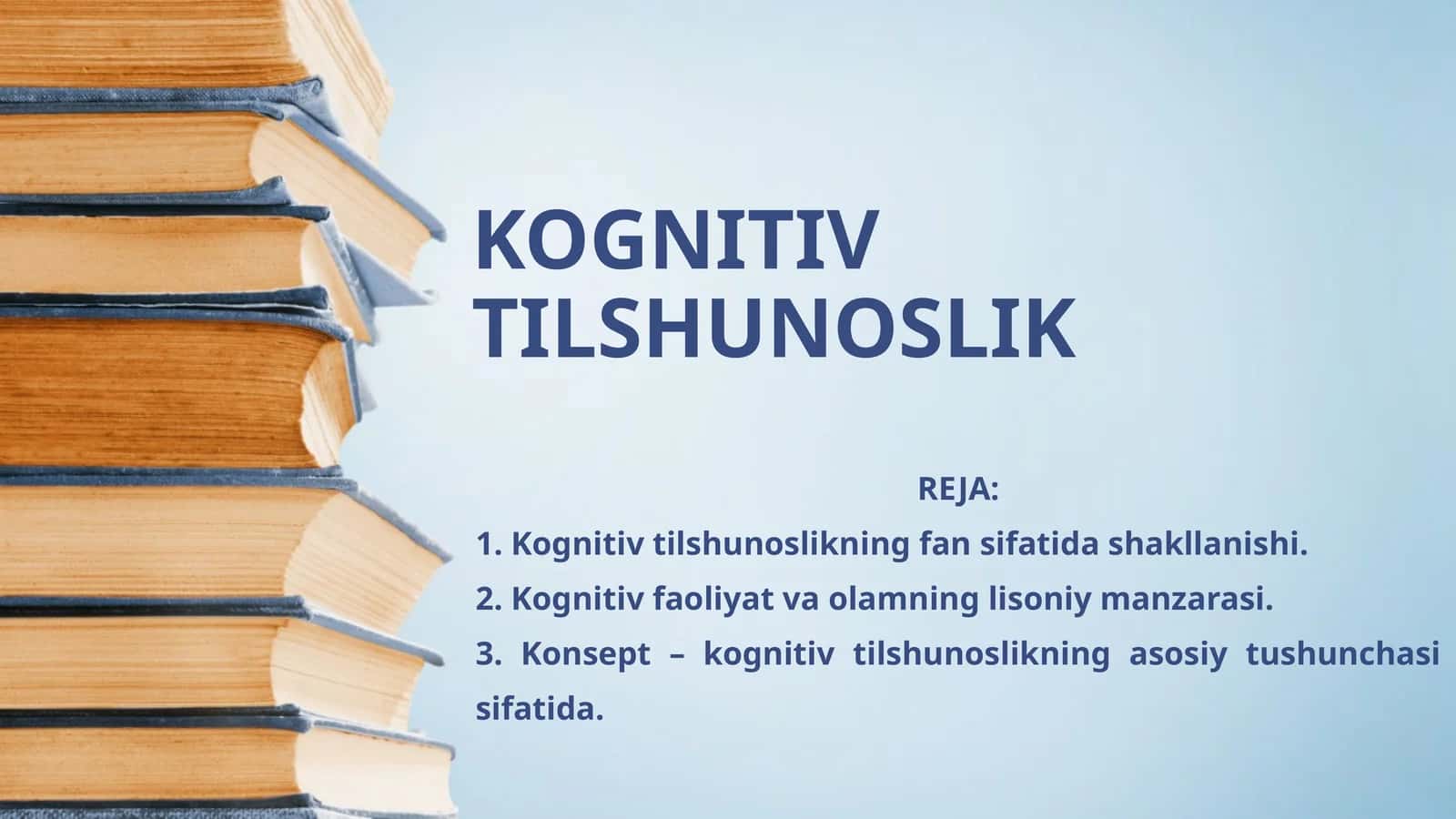 KOGNITIV TILSHUNOSLIK 1