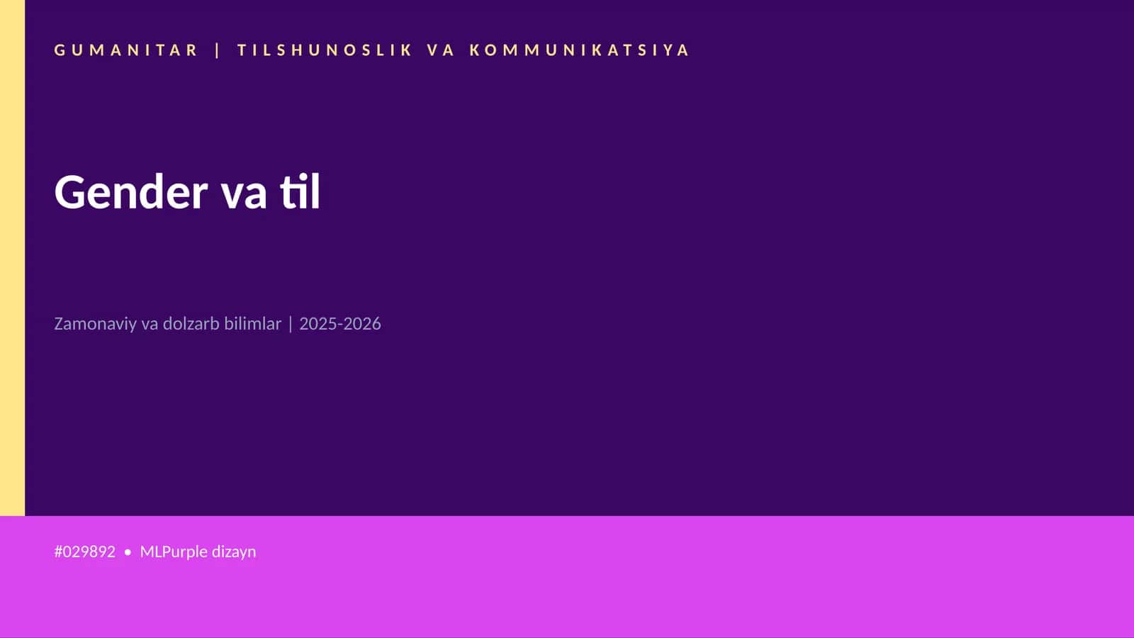 Gender va til 1